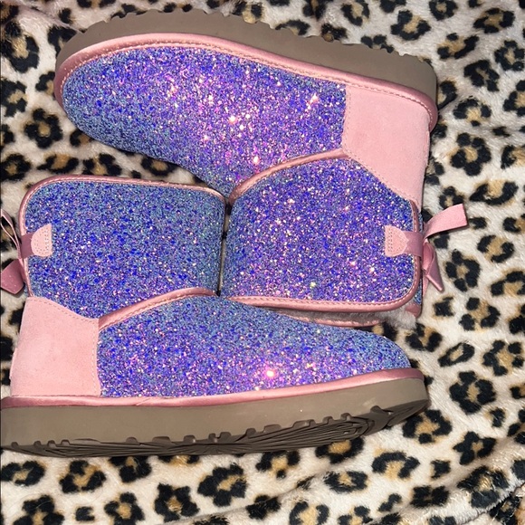 UGG Shoes - UGG Pink and Purple Glitter Ankle Boots